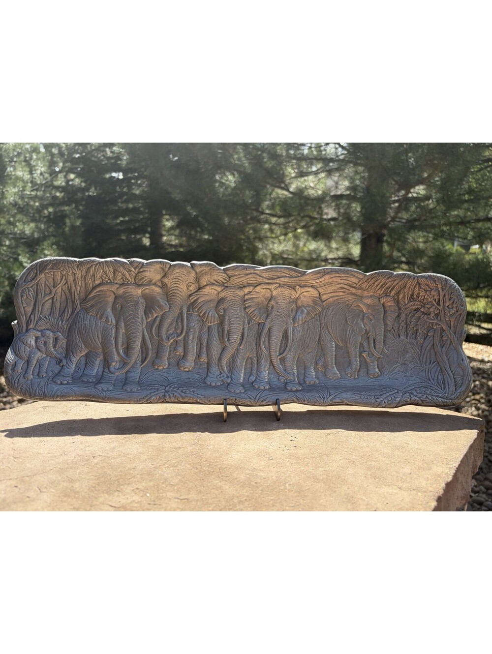 Vintage Arthur Court Elephant 1986 rectangular platter serving tray 17"x 5 1/4"